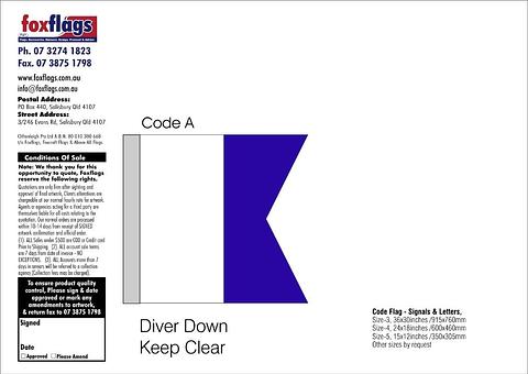 Boat Flags (Code Flags) - Size 3 - A-Z - (915mm  x 760mm)