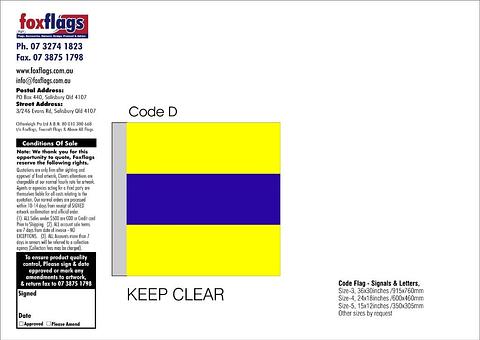 Code D Size 5 (KEEP CLEAR)