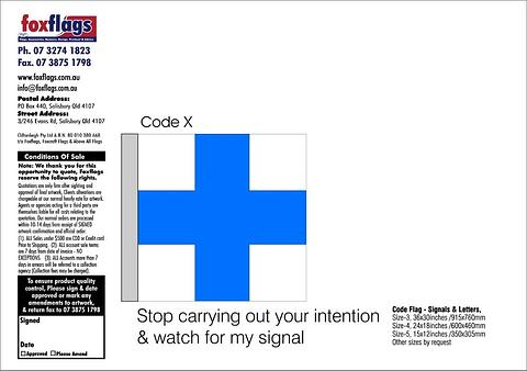 Code X Size 5 (STOP YOUR INTENTION AND WATCH MY SIGNAL)