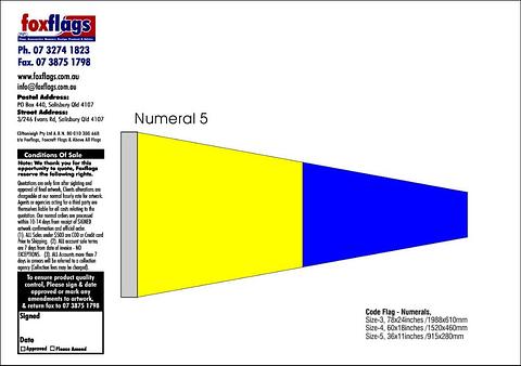 Standard Numeral Pennant 5