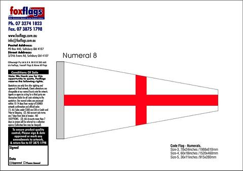 Standard Numeral Pennant 8