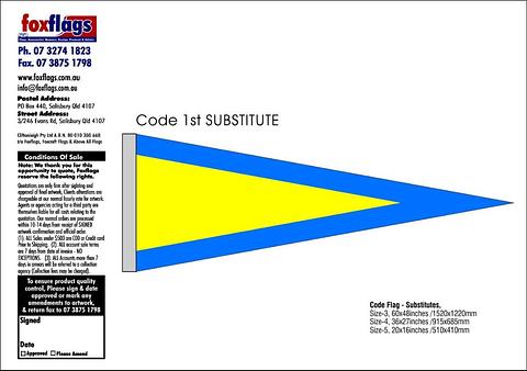 1st Substitute Pennant